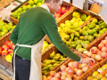 Man Working in Grocery Store